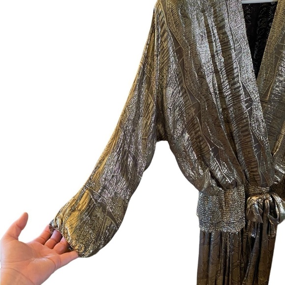 vintage 80s / 90s gold dress also inspired from the 20s very gatsby - Picture 4 of 9